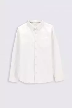 Рубашка с длинным рукавом Coccodrillo белая однотонная с карманом