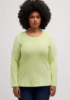 Рубашка с длинным рукавом COL ROND Ulla Popken, цвет lime green