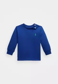 Рубашка с длинным рукавом COTTON JERSEY LONG-SLEEVE T-SHIRT Ralph Lauren, пестрый синий