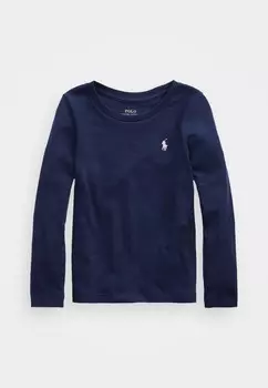 Рубашка с длинным рукавом COTTON JERSEY LONG-SLEEVE TEE Ralph Lauren, пестрый темно-синий
