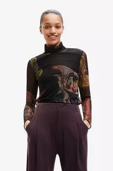 Рубашка с длинным рукавом Desigual, черный