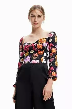 Рубашка с длинным рукавом Desigual, черный