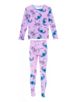 Рубашка с длинным рукавом Disney 2tlgOutfit & Leggings Stitch, фиолетовый
