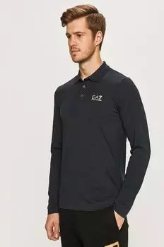 Рубашка с длинным рукавом EA7 Emporio Armani, темно-синий
