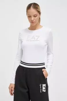 Рубашка с длинным рукавом EA7 Emporio Armani, белый