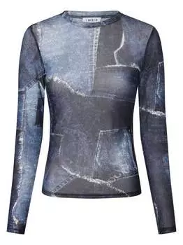 Рубашка с длинным рукавом Edited, синий