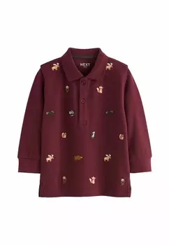 Рубашка с длинным рукавом EMBROIDERED, REGULAR FIT Next, красный