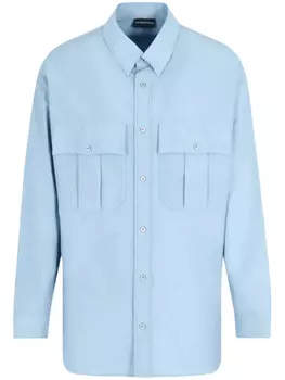 Рубашка с длинным рукавом Emporio Armani, синий