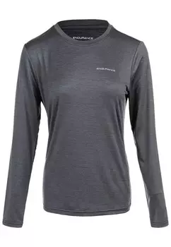 Рубашка с длинным рукавом Funktions Maje Melange Endurance, крапчатый антрацит