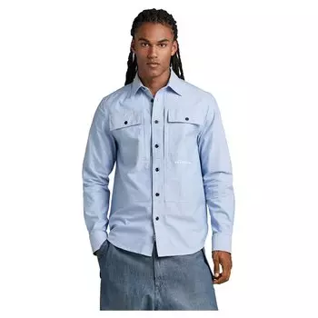 Рубашка с длинным рукавом G-Star Panel Cargo Regular Fit, синий