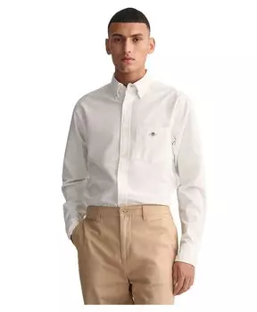 Рубашка с длинным рукавом Gant Oxford Regular Fit, белый