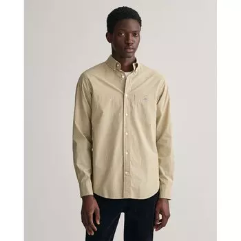 Рубашка с длинным рукавом Gant Reg Micro Check, бежевый