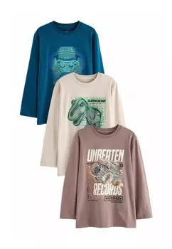 Рубашка с длинным рукавом GRAPHIC 3 PACK REGULAR FIT Next, синий
