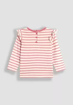 Рубашка с длинным рукавом GUINEA PIG APPLIQUE FRILL, REGULAR FIT JoJo Maman Bb, розовый
