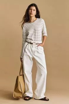 Рубашка с длинным рукавом H&M, белый