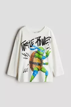 Рубашка с длинным рукавом H&M, белый
