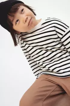 Рубашка с длинным рукавом H&M, белый