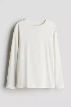 Рубашка с длинным рукавом H&M, белый