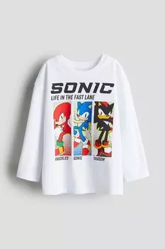 Рубашка с длинным рукавом H&M, белый