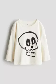 Рубашка с длинным рукавом H&M, белый