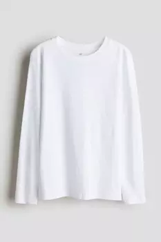 Рубашка с длинным рукавом H&M, белый