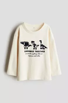 Рубашка с длинным рукавом H&M, бежевый