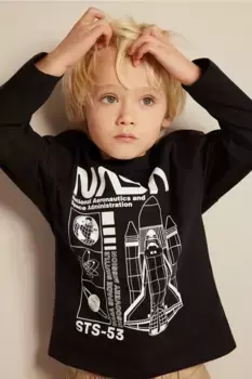 Рубашка с длинным рукавом H&M, черный