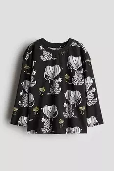 Рубашка с длинным рукавом H&M, черный