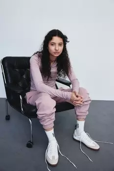 Рубашка с длинным рукавом H&M, розовый