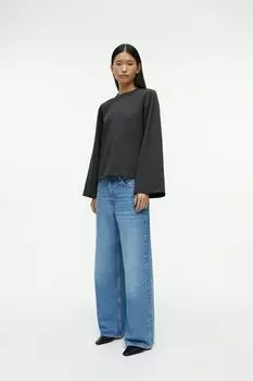 Рубашка с длинным рукавом H&M, серый