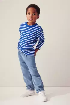 Рубашка с длинным рукавом H&M, синий