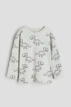 Рубашка с длинным рукавом H&M, зеленый