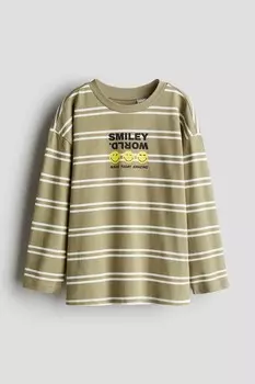 Рубашка с длинным рукавом H&M, зеленый