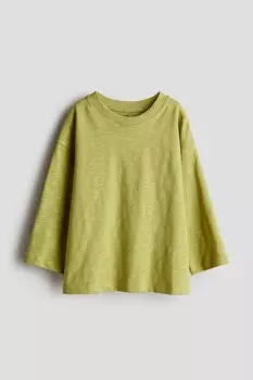 Рубашка с длинным рукавом H&M, зеленый