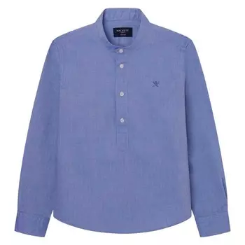 Рубашка с длинным рукавом Hackett Chambray Half Placket Youth, синий