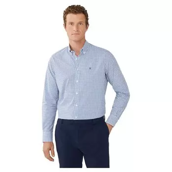 Рубашка с длинным рукавом Hackett Essential Poplin Chec, синий