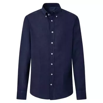 Рубашка с длинным рукавом Hackett Garment Dye Linen B, синий