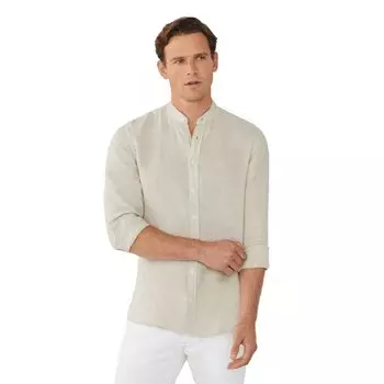 Рубашка с длинным рукавом Hackett HM309742 Garment Dye Linen, бежевый