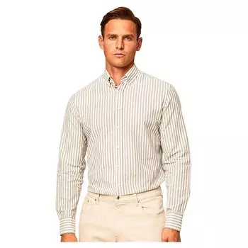 Рубашка с длинным рукавом Hackett Melange Stripe, белый