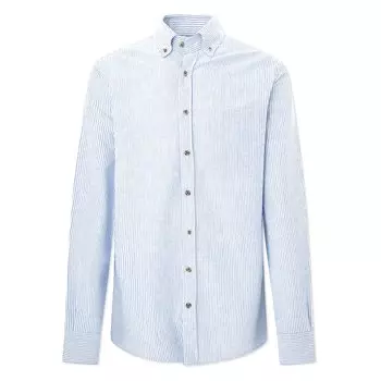 Рубашка с длинным рукавом Hackett Oxford Stripe, синий