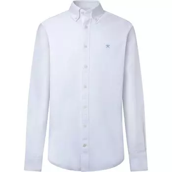 Рубашка с длинным рукавом Hackett Washed Oxford, белый