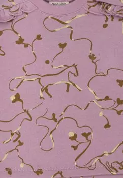 Рубашка с длинным рукавом Helenannm NOA NOA, принт фиолетово-коричневый