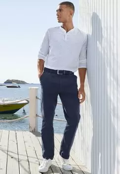 Рубашка с длинным рукавом HENLEY H.I.S, цвет wei