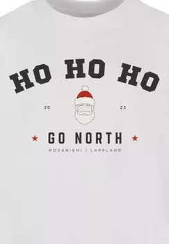 Рубашка с длинным рукавом HO HO HO SANTA CLAUS WEIHNACHTEN F4NT4STIC, белый