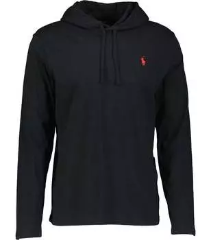 Рубашка с длинным рукавом и капюшоном Polo Ralph Lauren, черный