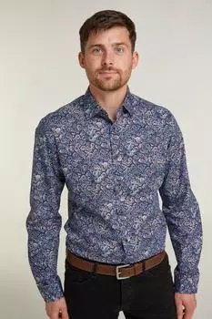 Рубашка с длинным рукавом и принтом пейсли Wine & Blue Double TWO, красный