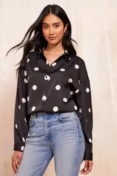 Рубашка с длинным рукавом и пуговицами Friends Like These, черный