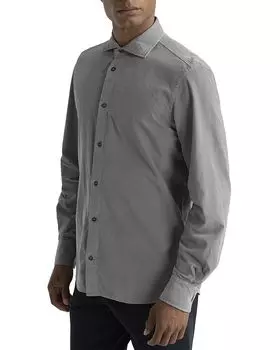 Рубашка с длинным рукавом и пуговицами спереди Peserico, серый