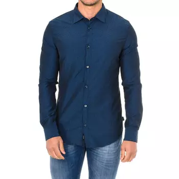 Рубашка с длинным рукавом и воротником с лацканами 3y6c54 6n2wz Armani Jeans, синий