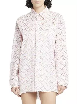 Рубашка с длинным рукавом и вышивкой в виде глазков, многоцветная Missoni, мультиколор